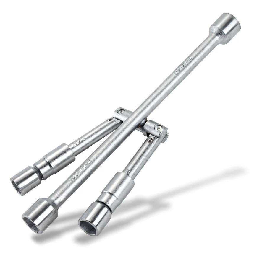 AA Engineering 14 Inch Universal Folding Lug Wrench, 4-Way Tire Iron Wrench