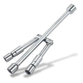 AA Engineering 14 Inch Universal Folding Lug Wrench, 4-Way Tire Iron Wrench
