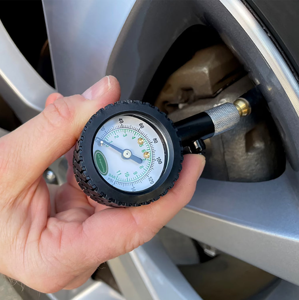 AA Engineering High Pressure Dial Tire Gauge (10-160 Psi) Black - 20491