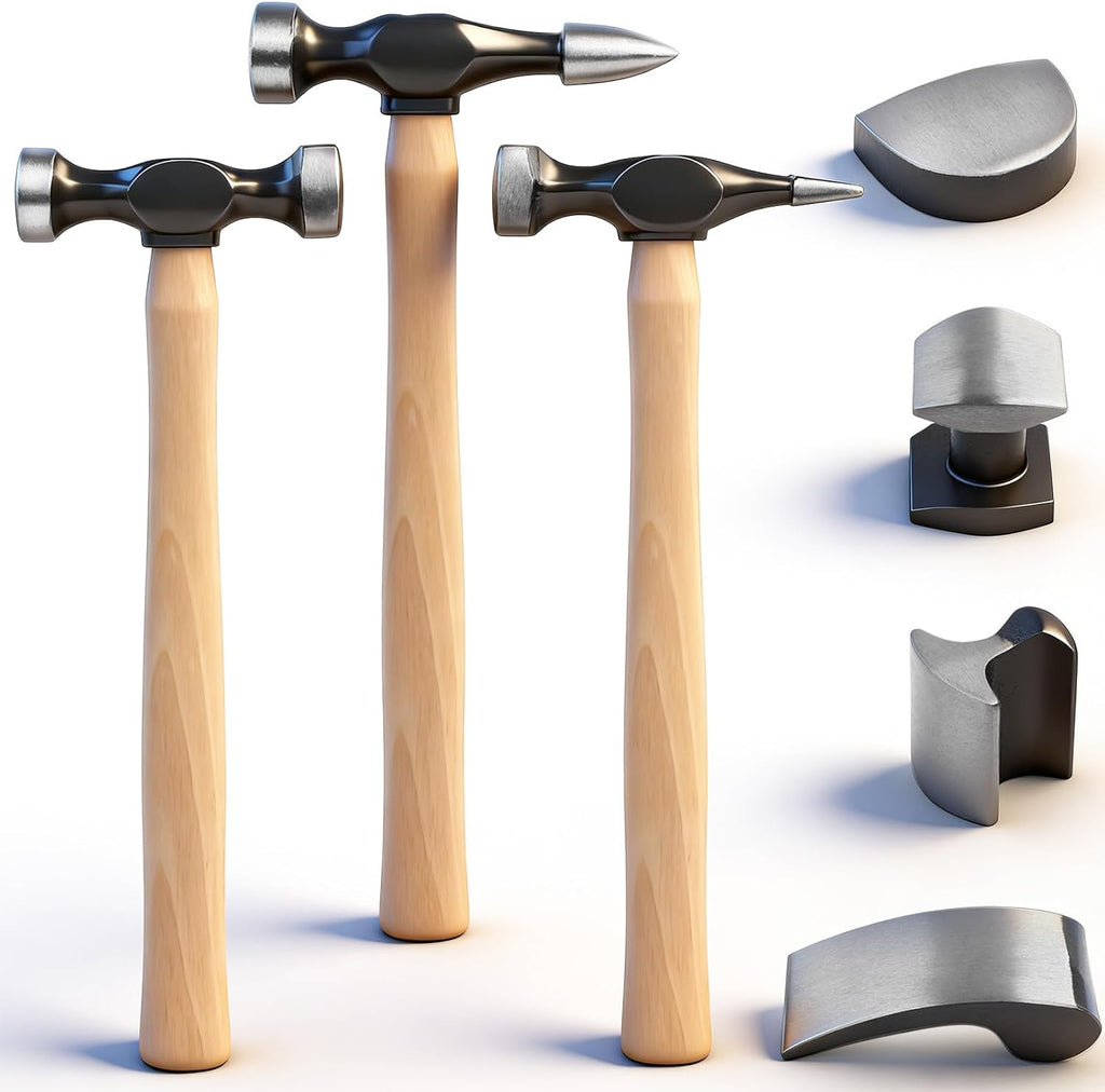 AA Engineering 7 Piece Auto Body Repair Kit, Auto Body Tools, Auto Body Repair Tools with Carbon Steel Hammer Heads