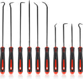 AA Engineering 10PCS Pick Set Mechanic, Hook and Pick Tool Set with Non-Slip Grip, Long & Mini Automotive Pick Set