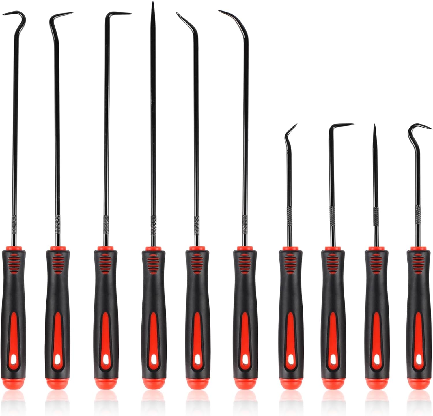 AA Engineering 10PCS Pick Set Mechanic, Hook and Pick Tool Set with Non-Slip Grip, Long & Mini Automotive Pick Set
