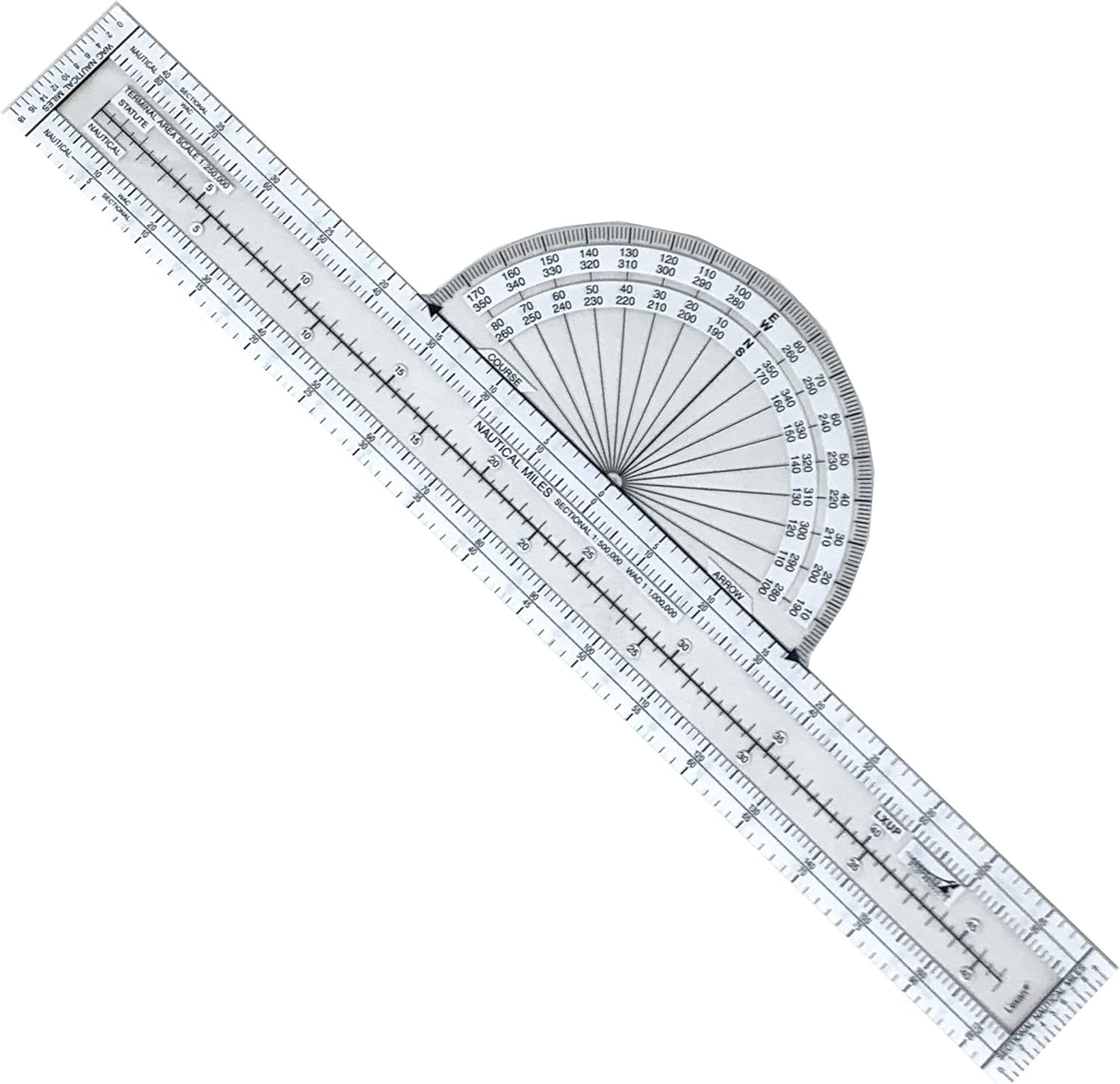 AA Engineering Fixed Aviation Plotter, Ideal for Student & Private Pilots - Navigation Aid