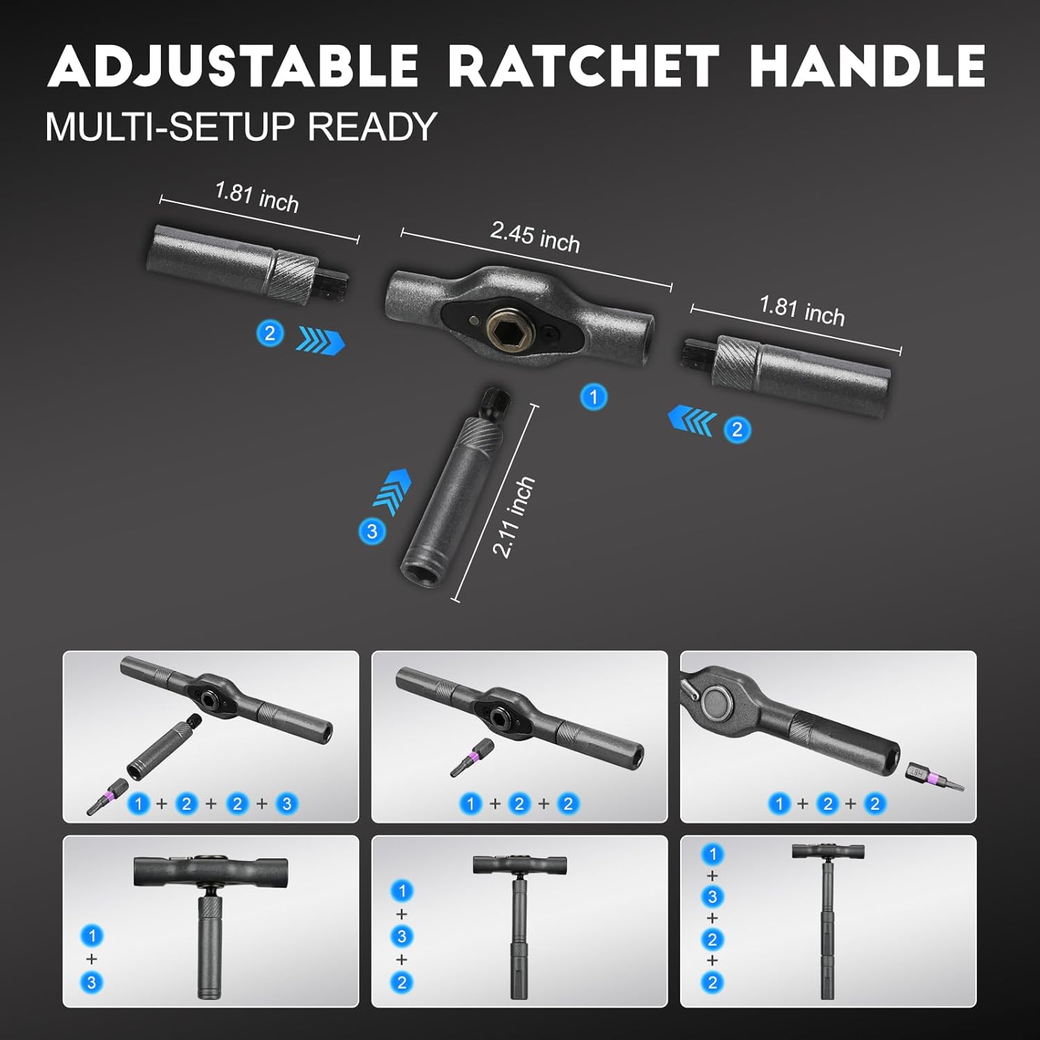AA Engineering 42 in 1 Magnetic Screwdriver Set, Ratchet Screwdriver Set with Case
