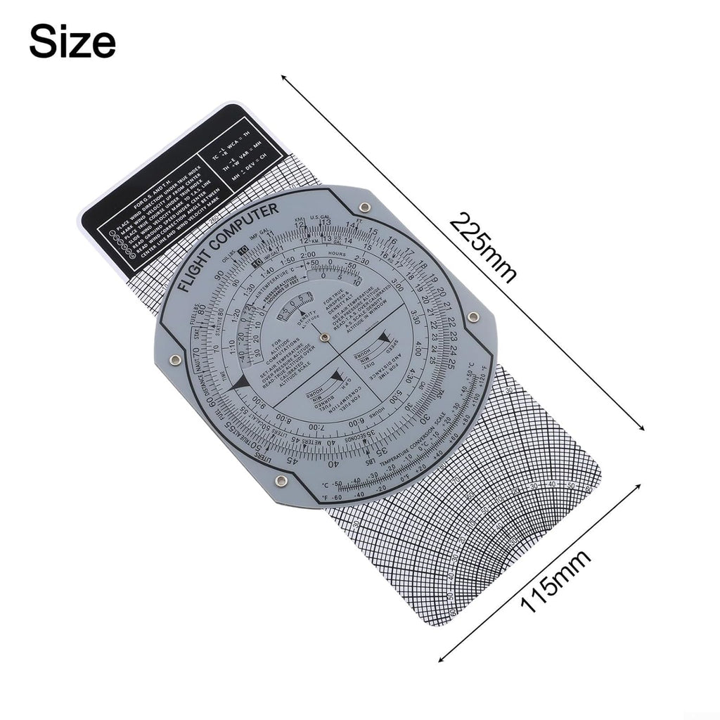 AA Engineering E6B Flight Computer Accessories and Tools for Measuring Lengths, Angles, and Distances
