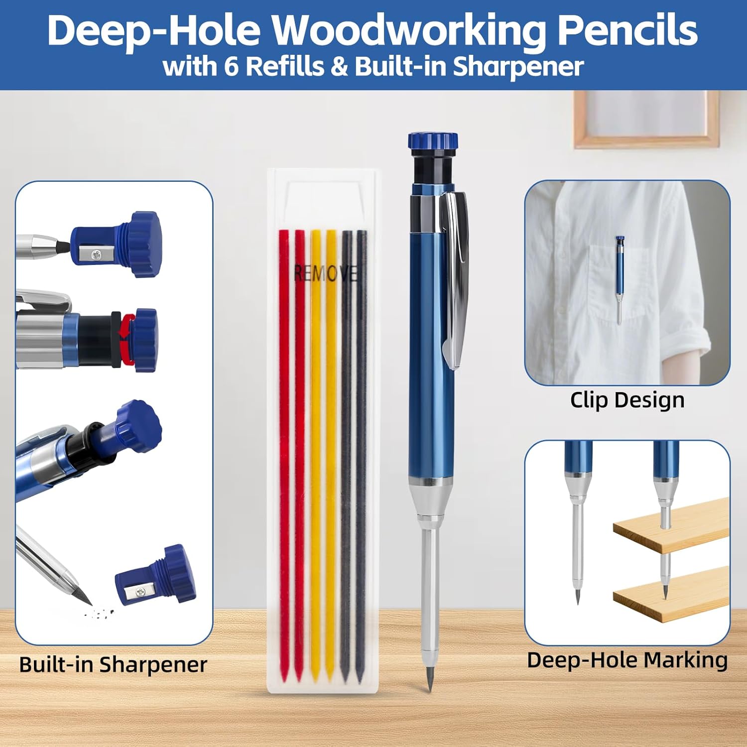 AA Engineering 7 inch Rafter Square Set -Blue (Blue & Black)