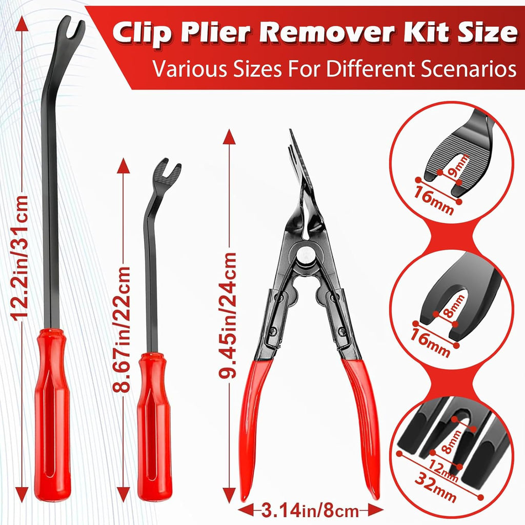 AA Engineering 7 Pcs Car Trim Removal Tool Kit with Non-Scratch Plastic Pry Tool