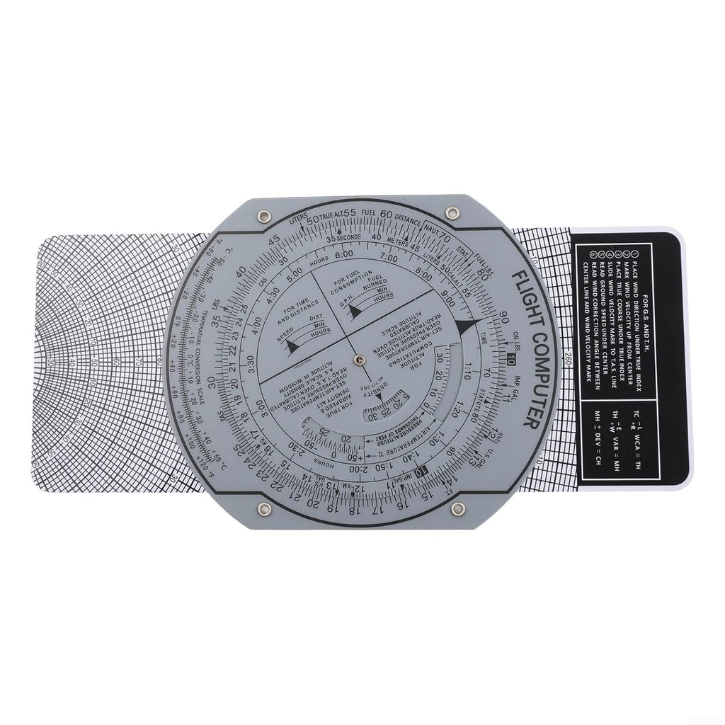 AA Engineering E6B Flight Computer Accessories and Tools for Measuring Lengths, Angles, and Distances