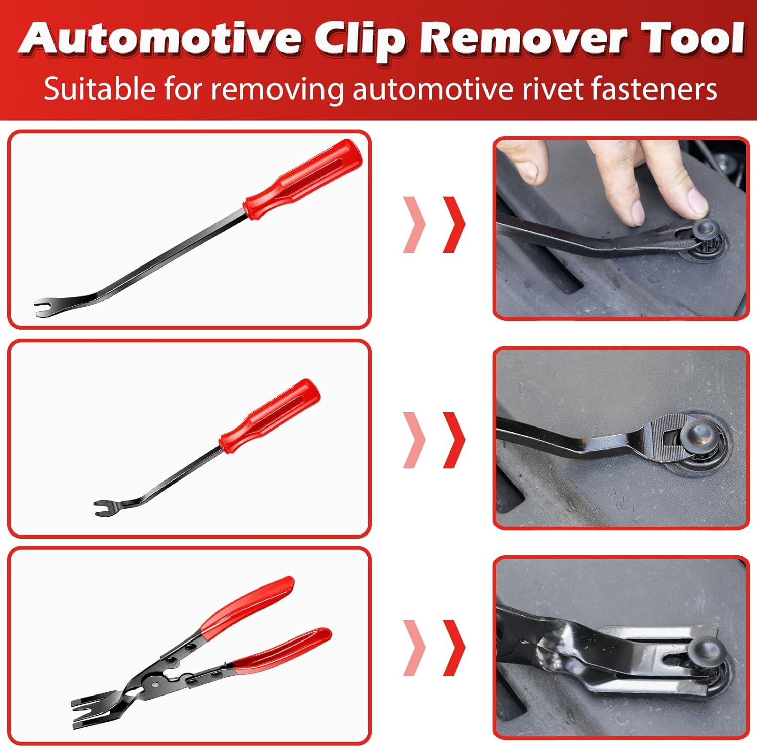 AA Engineering 7 Pcs Car Trim Removal Tool Kit with Non-Scratch Plastic Pry Tool
