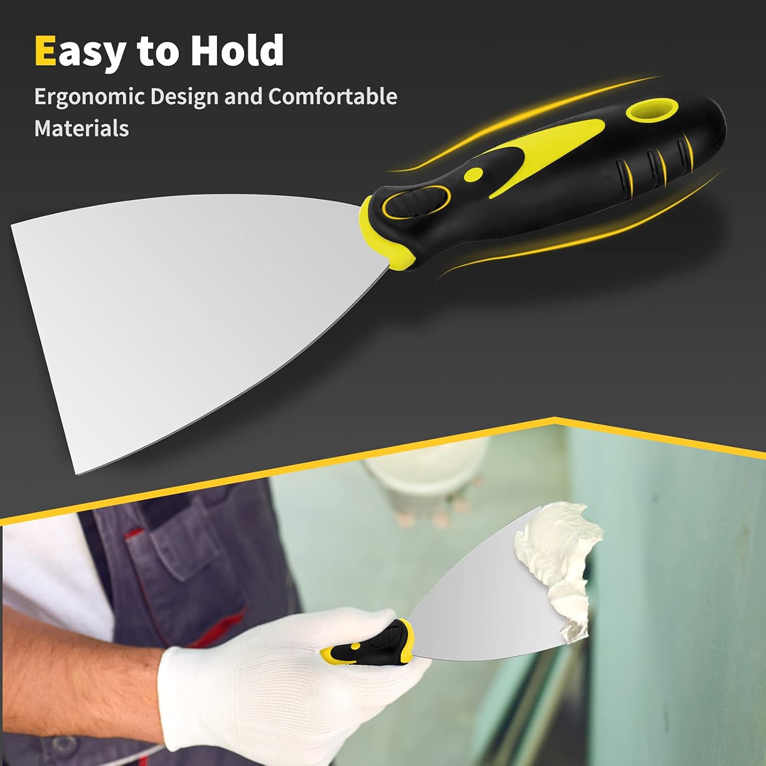 AA Engineering Stainless Steel Wallpaper Scraper & Putty Knife Tool Set