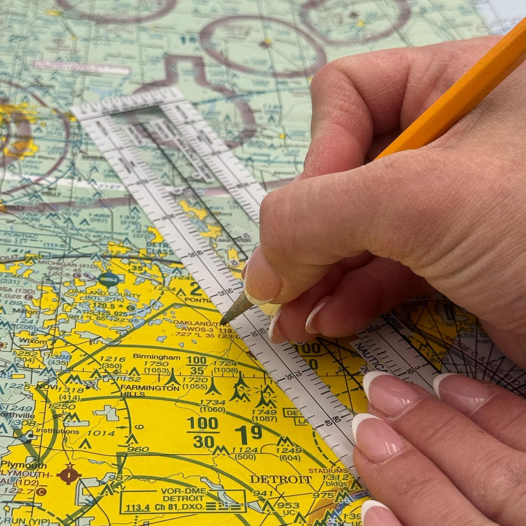 AA Engineering Fixed Aviation Plotter, Ideal for Student & Private Pilots - Navigation Aid