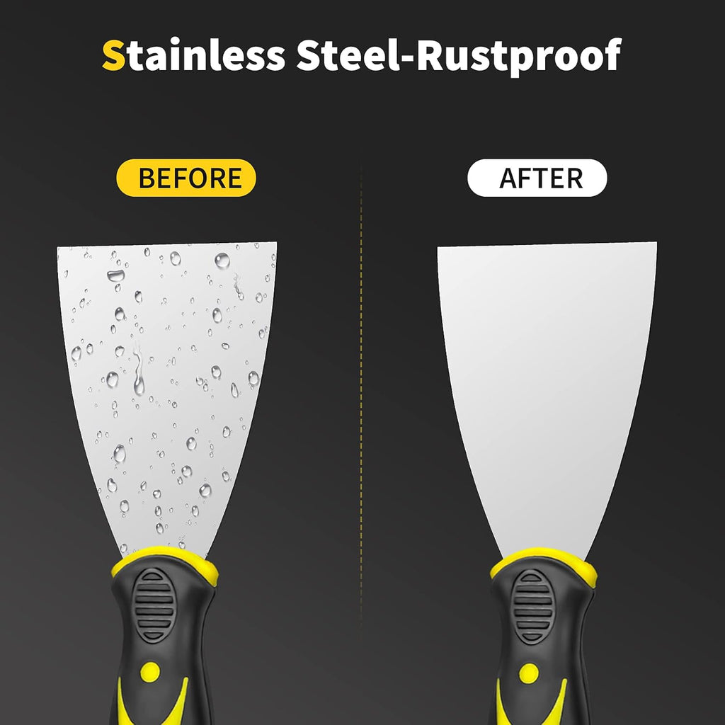 AA Engineering Stainless Steel Wallpaper Scraper & Putty Knife Tool Set