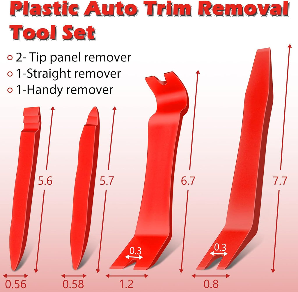 AA Engineering 7 Pcs Car Trim Removal Tool Kit with Non-Scratch Plastic Pry Tool