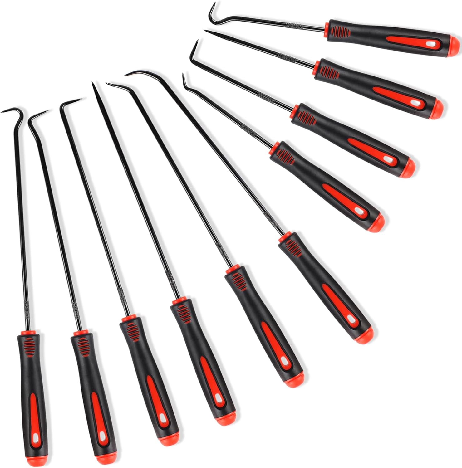 AA Engineering 10PCS Pick Set Mechanic, Hook and Pick Tool Set with Non-Slip Grip, Long & Mini Automotive Pick Set
