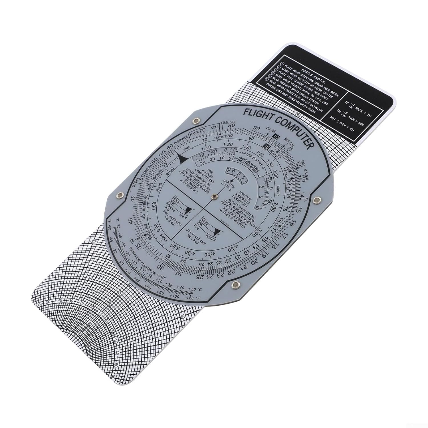 AA Engineering E6B Flight Computer Accessories and Tools for Measuring Lengths, Angles, and Distances