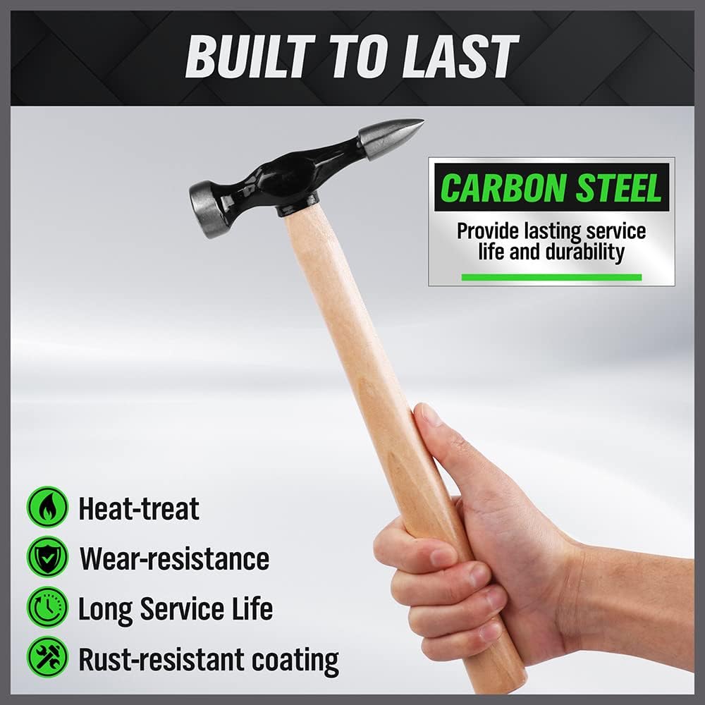 AA Engineering 7 Piece Auto Body Repair Kit, Auto Body Tools, Auto Body Repair Tools with Carbon Steel Hammer Heads