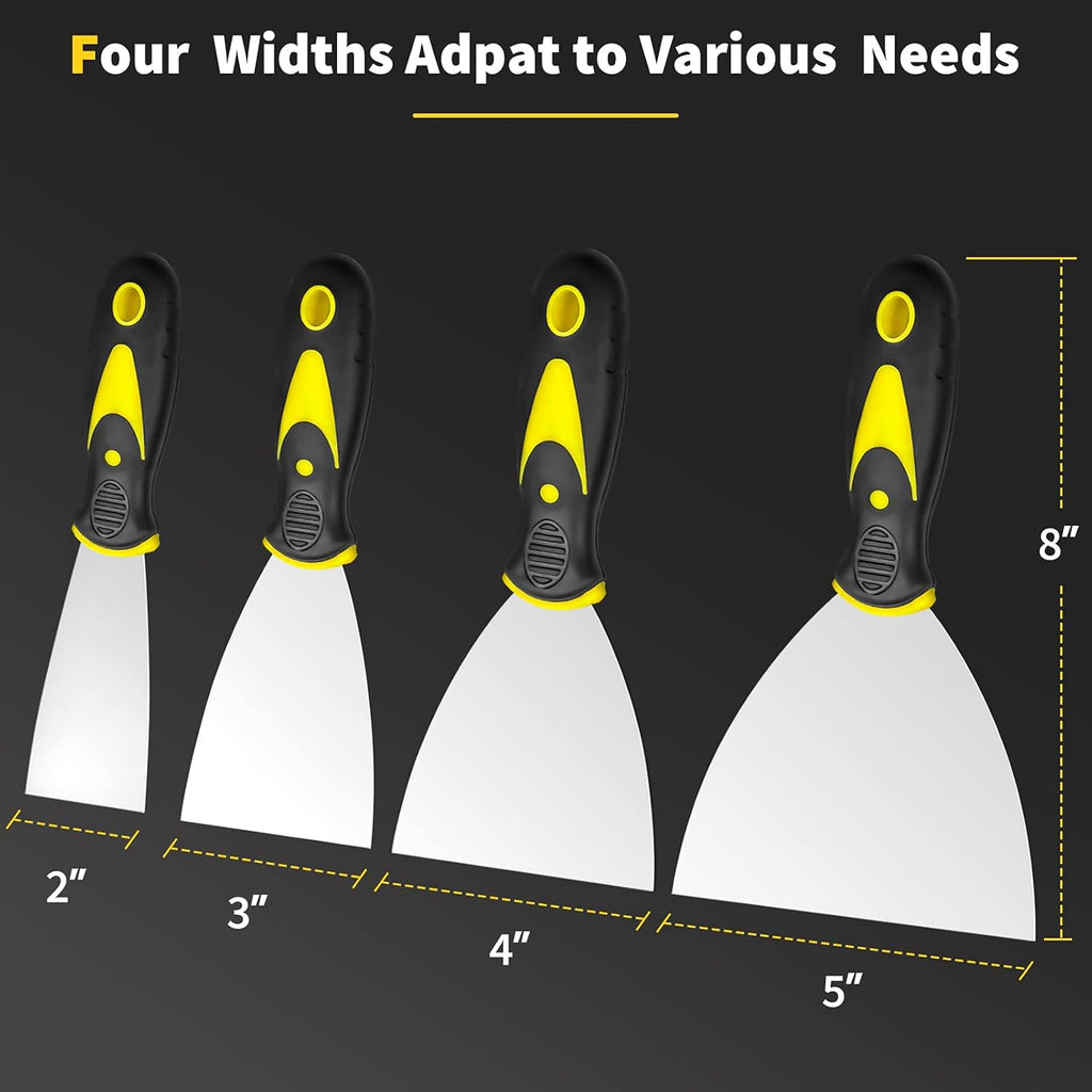 AA Engineering Stainless Steel Wallpaper Scraper & Putty Knife Tool Set