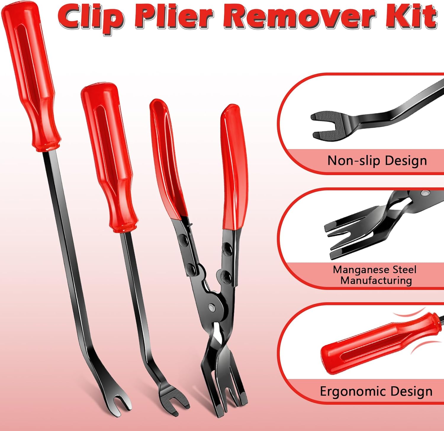 AA Engineering 7 Pcs Car Trim Removal Tool Kit with Non-Scratch Plastic Pry Tool