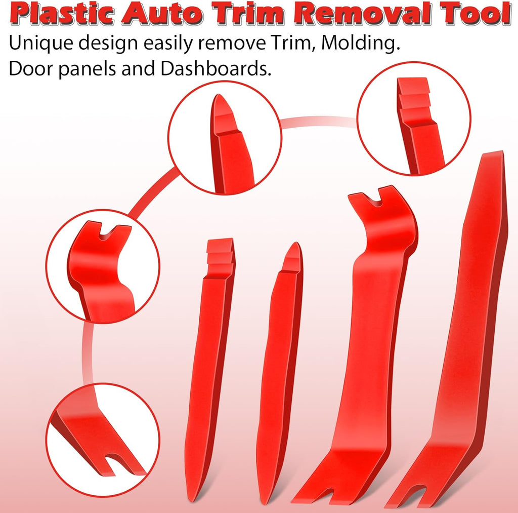 AA Engineering 7 Pcs Car Trim Removal Tool Kit with Non-Scratch Plastic Pry Tool