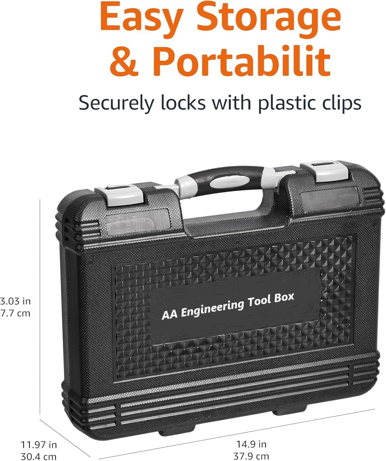 AA Engineering 65-Piece General Household Home Repair Tool Kit Set, Black